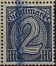 Germany 1920 Numeros 2 Azul Scott O12